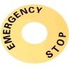 Omron Push Button Legend Plate for Use with A22E E-Stop, Yellow, 60mm Diameter A22Z-3466-1