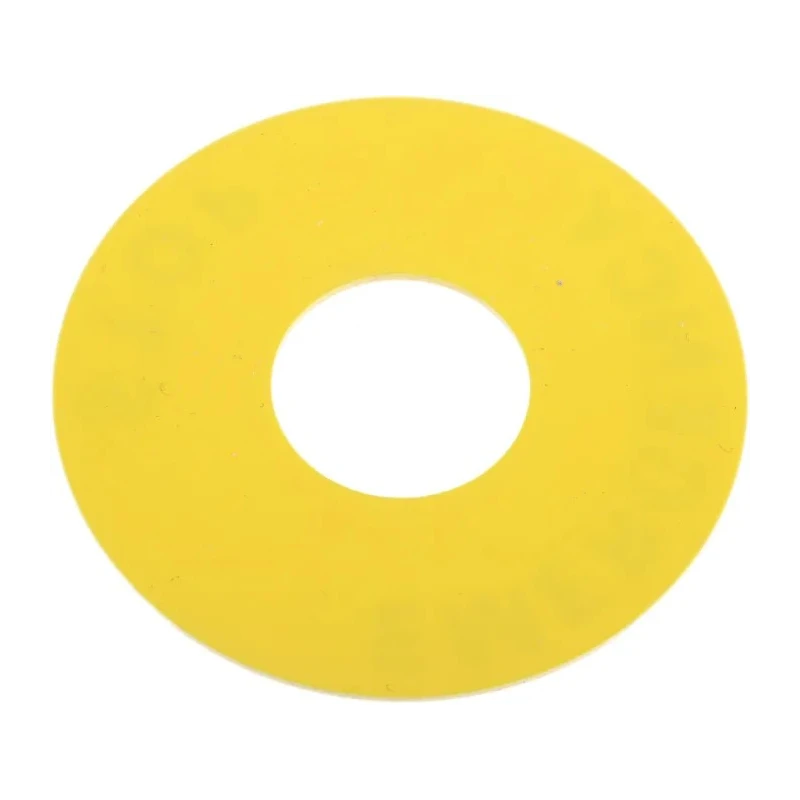Omron Push Button Legend Plate for Use with A22E E-Stop, Yellow, 60mm Diameter A22Z-3466-1