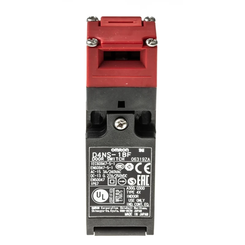 Omron Solenoid Interlock Switch Plastic Housing IP67 Safety Contacts NC Contact AC Voltage 240V Contact DC Voltage 250V D4NS
