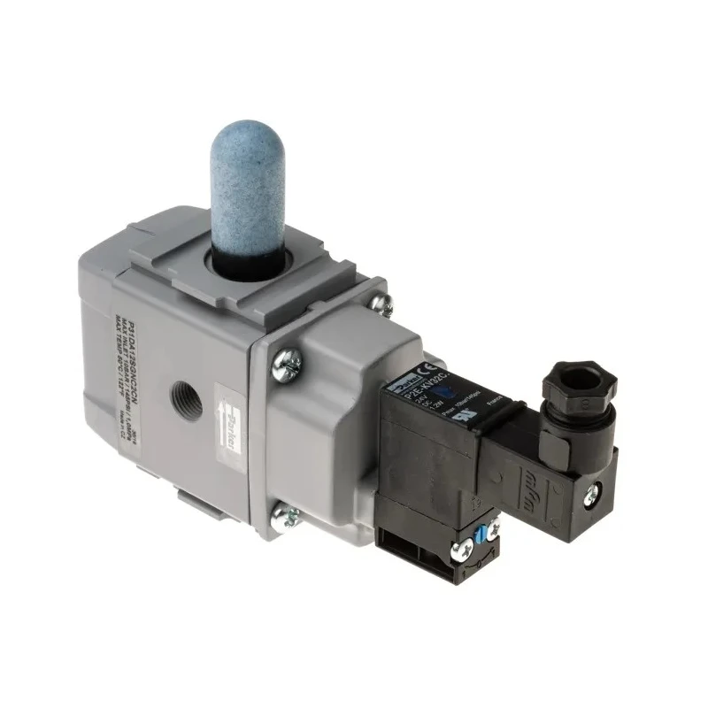 Parker Pilot/Spring Pneumatic Dump Valve 24V DC 1/4 in NPT BSPP 3-Port Aluminium Body P31DA12SGNC2CN