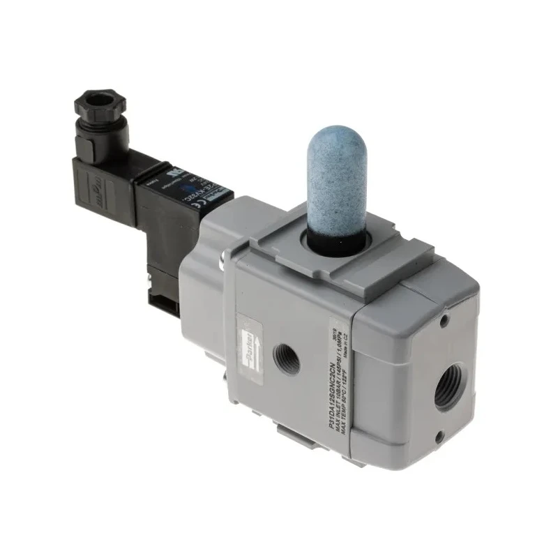 Parker Pilot/Spring Pneumatic Dump Valve 24V DC 1/4 in NPT BSPP 3-Port Aluminium Body P31DA12SGNC2CN