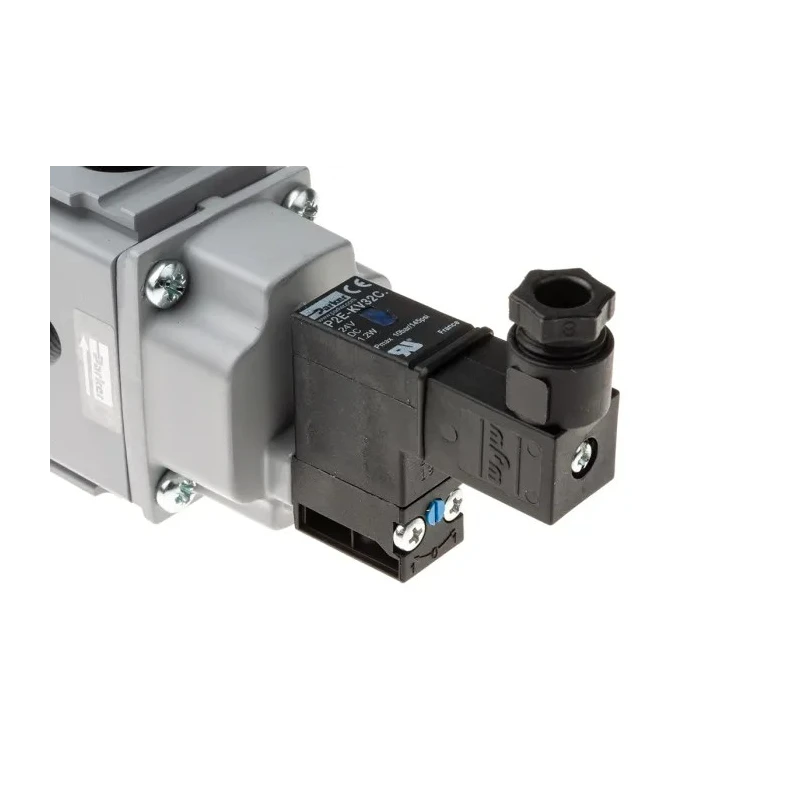 Parker Pilot/Spring Pneumatic Dump Valve 24V DC 1/4 in NPT BSPP 3-Port Aluminium Body P31DA12SGNC2CN