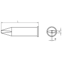 Weller Soldering Iron Tip 3.2 mm Screwdriver Shape 48 mm Length T0054480499