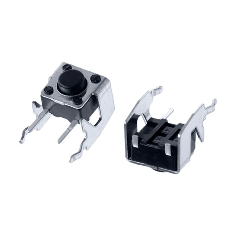 Alps Alpine Black Tactile Switch Stem 3.85 mm SPST 50mA 250V AC 12V DC Through Hole SKHHLMA010