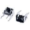 Alps Alpine Black Tactile Switch Stem 3.85 mm SPST 50mA 250V AC 12V DC Through Hole SKHHLMA010