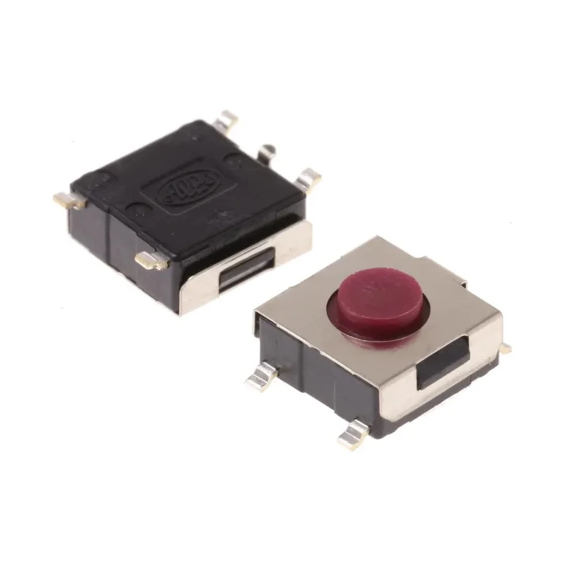 Alps Alpine Red Tactile Switch Stem 3.1 mm SPST 50mA 12 V dc Surface Mount SKHMQME010