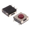 Alps Alpine Red Tactile Switch Stem 3.1 mm SPST 50mA 12 V dc Surface Mount SKHMQME010