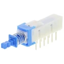 Alps Alpine SPUN Series Push Button Switch, Latching, PCB Mount, 4PDT, Through Hole Terminals SPUN194700