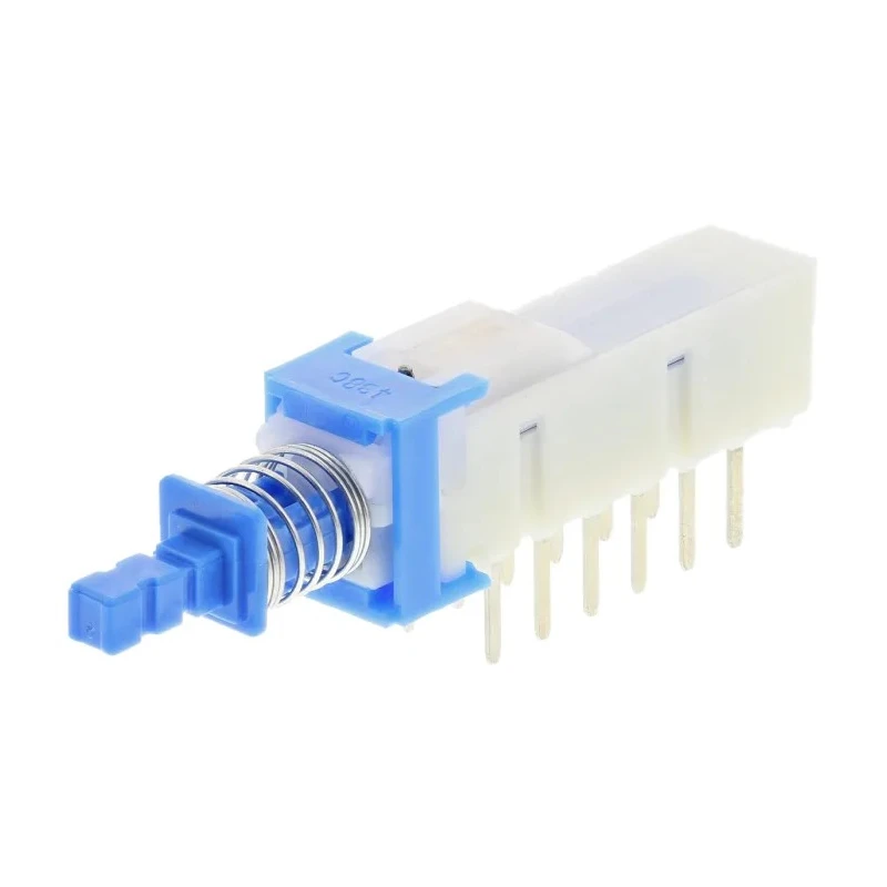 Alps Alpine SPUN Series Push Button Switch, Latching, PCB Mount, 4PDT, Through Hole Terminals SPUN194700