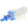 Alps Alpine SPUN Series Push Button Switch, Latching, PCB Mount, 4PDT, Through Hole Terminals SPUN194700