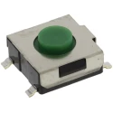 Alps Green Tactile Switch Stem 3.1 mm SPST 50mA 12 V dc Surface Mount SKHMQLE010