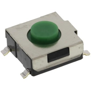 Alps Green Tactile Switch Stem 3.1 mm SPST 50mA 12 V dc Surface Mount SKHMQLE010