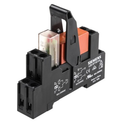 Siemens LZS Series Coupling Relay Plug-in 24V dc Coil DPDT 2.5A Switching Current LZS:RT4A4L24