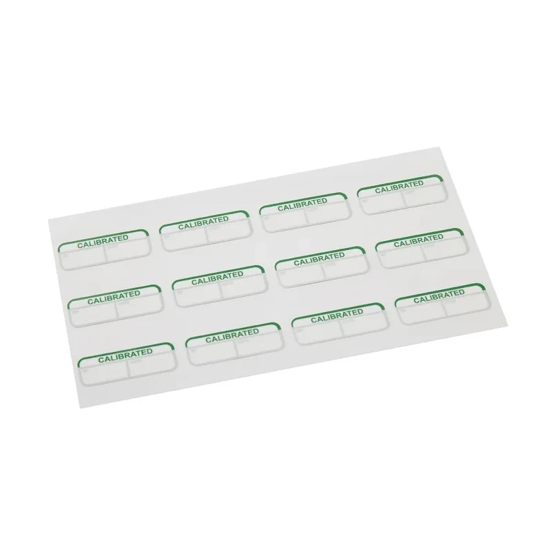 RS PRO Pre-Printed Adhesive Green Label Calibrated 15mm x 40mm 120 Per Pack 758-7923