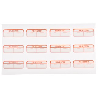 RS PRO Adhesive Pre-Printed Red Label Rejected 40 mm x 15 mm 120 Per Pack 758-7927