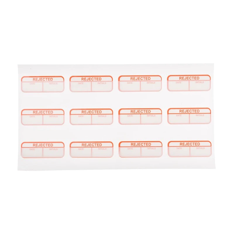 RS PRO Adhesive Pre-Printed Red Label Rejected 40 mm x 15 mm 120 Per Pack 758-7927