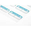 RS PRO Adhesive Pre-Printed Label Inspected By Blue Text on White Background 40mm x 15mm 120 Per Pack 758-7933