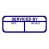 RS PRO Pre-Printed Adhesive Label SERVICED BY Blue Text on White Background 40mm x 15mm Pack of 120 758-7942