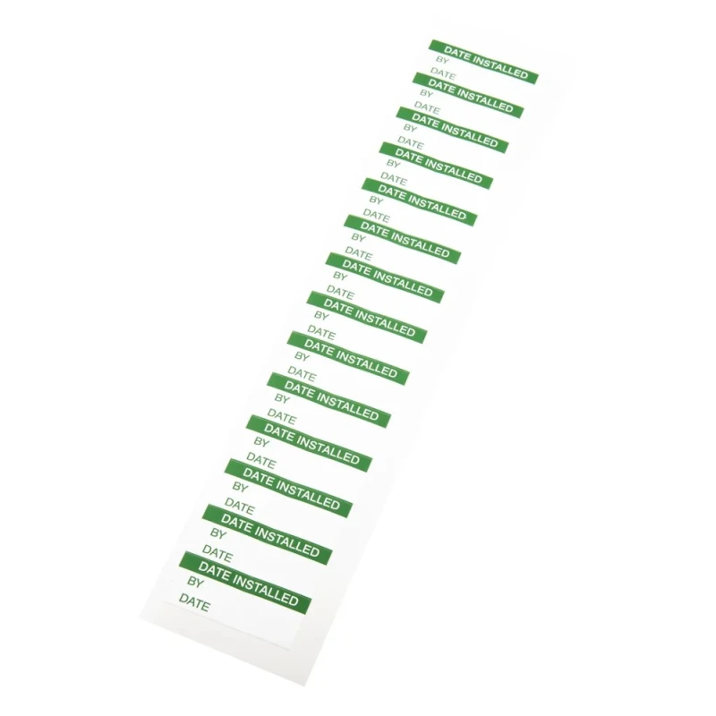 RS PRO Pre-Printed Adhesive Label Date Installed Vinyl Cloth 38mm x 15mm 140 Per Pack 758-7949