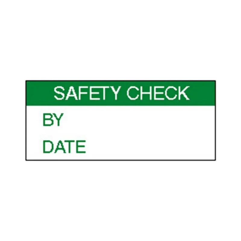 RS PRO Pre-Printed Adhesive Safety Check Vinyl Cloth Label 38mm x 15mm 140 Per Pack 758-7951