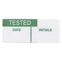 RS PRO Pre-Printed Adhesive Label Green Text on White Vinyl Cloth Strong Acrylic Adhesive 38mm x 15mm 140 Per Pack 758-8018