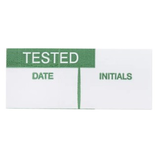 RS PRO Pre-Printed Adhesive Label Green Text on White Vinyl Cloth Strong Acrylic Adhesive 38mm x 15mm 140 Per Pack 758-8018