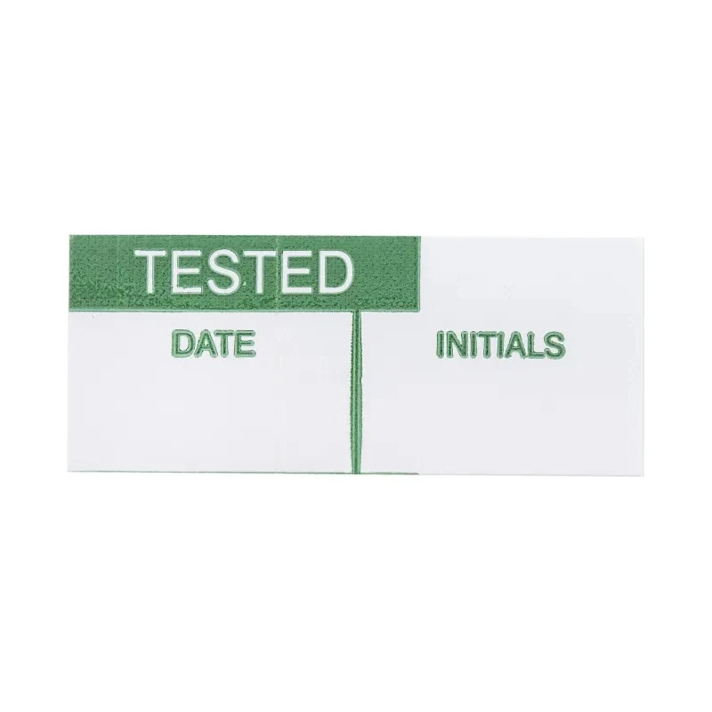 RS PRO Pre-Printed Adhesive Label Green Text on White Vinyl Cloth Strong Acrylic Adhesive 38mm x 15mm 140 Per Pack 758-8018