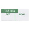 RS PRO Pre-Printed Adhesive Label Green Text on White Vinyl Cloth Strong Acrylic Adhesive 38mm x 15mm 140 Per Pack 758-8018