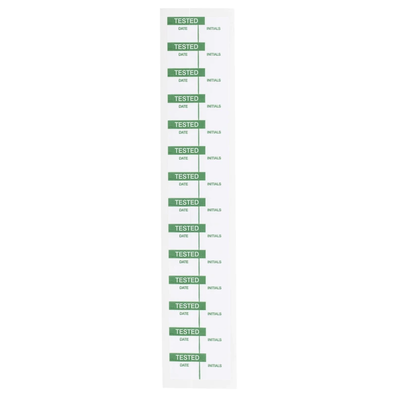 RS PRO Pre-Printed Adhesive Label Green Text on White Vinyl Cloth Strong Acrylic Adhesive 38mm x 15mm 140 Per Pack 758-8018