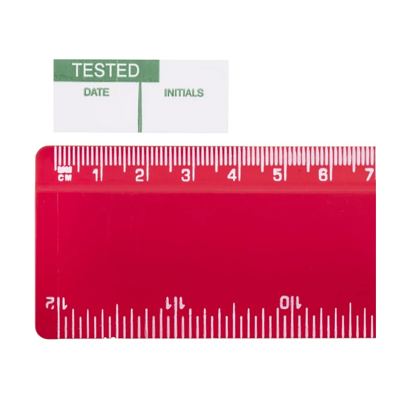 RS PRO Pre-Printed Adhesive Label Green Text on White Vinyl Cloth Strong Acrylic Adhesive 38mm x 15mm 140 Per Pack 758-8018