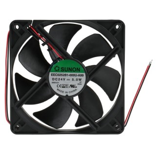 Sunon EE Series MagLev Ball Bearing DC Axial Fan 24V DC 5W 207mA 184 m³/h 3100 RPM 120 mm Frame EEC0252B1-000U-A99