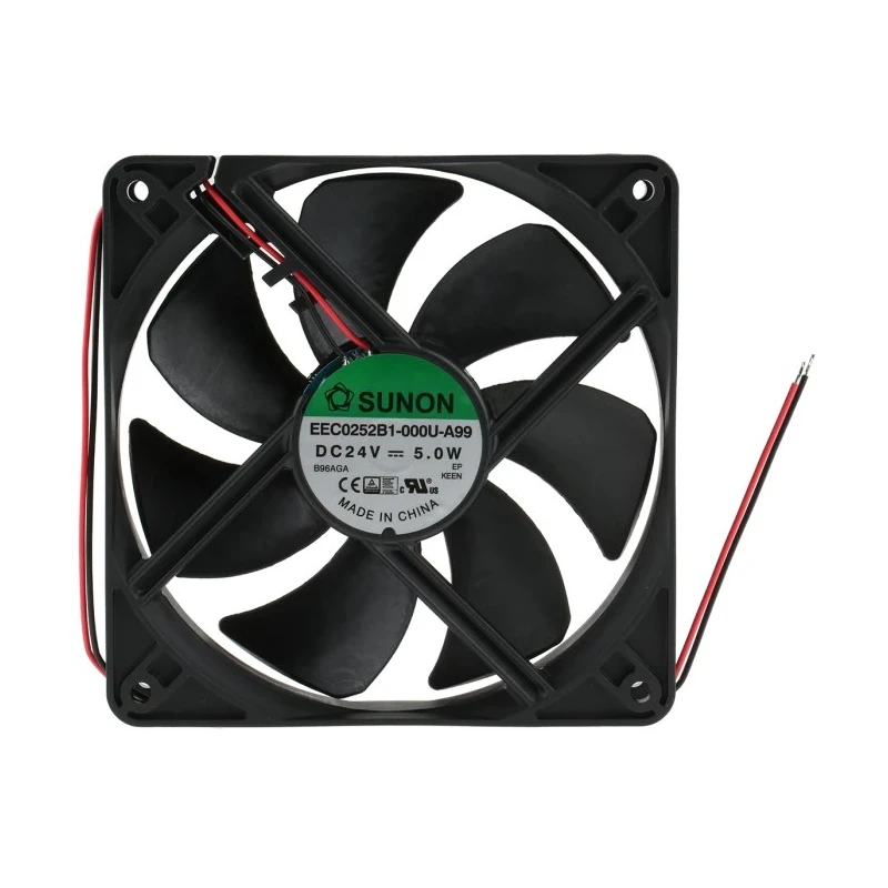 Sunon EE Series MagLev Ball Bearing DC Axial Fan 24V DC 5W 207mA 184 m³/h 3100 RPM 120 mm Frame EEC0252B1-000U-A99