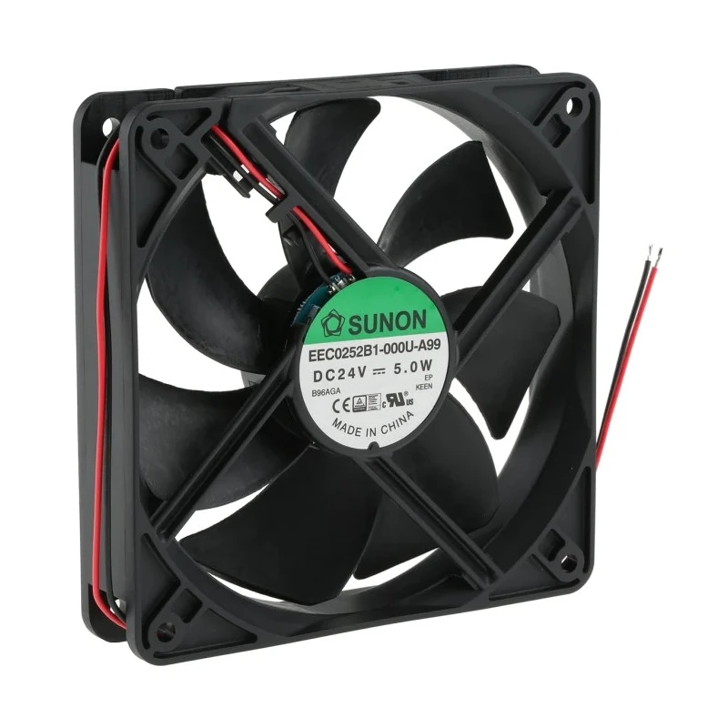 Sunon EE Series MagLev Ball Bearing DC Axial Fan 24V DC 5W 207mA 184 m³/h 3100 RPM 120 mm Frame EEC0252B1-000U-A99