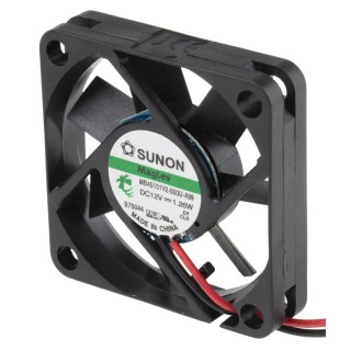 Sunon MB Series Axial Fan, 12V DC, 15.6 m³/h Airflow, 1.26 W Power, 105 mA Current, 45x45x10 mm Frame MB45101V2-000U-A99