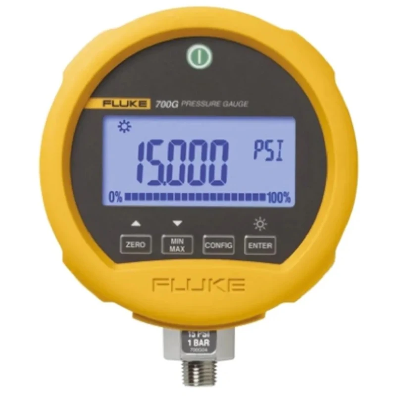 Fluke G 1/4 RS232 Pressure Gauge, 114 mm Dial, 6.9 bar Maximum Pressure, ±0.05% Accuracy, Cast Zinc and Aluminium Case RS232