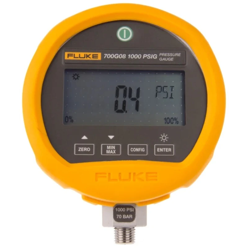 Fluke Industrial Pressure Gauge G 1/4 RS232 Interface, 114 mm Dial, 69 bar Maximum Pressure RS232