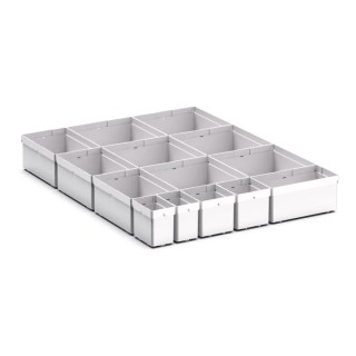 Bott Plastic Storage Bin Divider, Grey, 650 mm x 525 mm x 100 mm 43020754