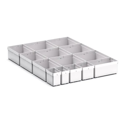 Bott Plastic Storage Bin Divider, Grey, 650 mm x 525 mm x 100 mm 43020754