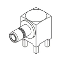 Molex SMB Series Subminiature Coaxial Connector Through Hole Female 50 Ω Right Angle Body Solder 73404-2280