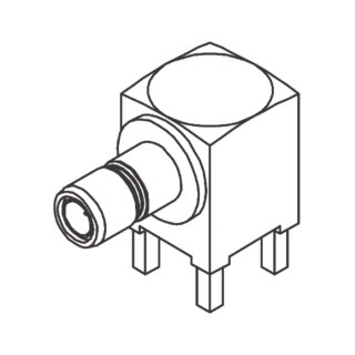Molex SMB Series Subminiature Coaxial Connector Through Hole Female 50 Ω Right Angle Body Solder 73404-2280