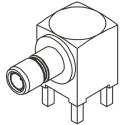 Molex SMB Series Subminiature Coaxial Connector Through Hole Female 50 Ω Right Angle Body Solder 73404-2280