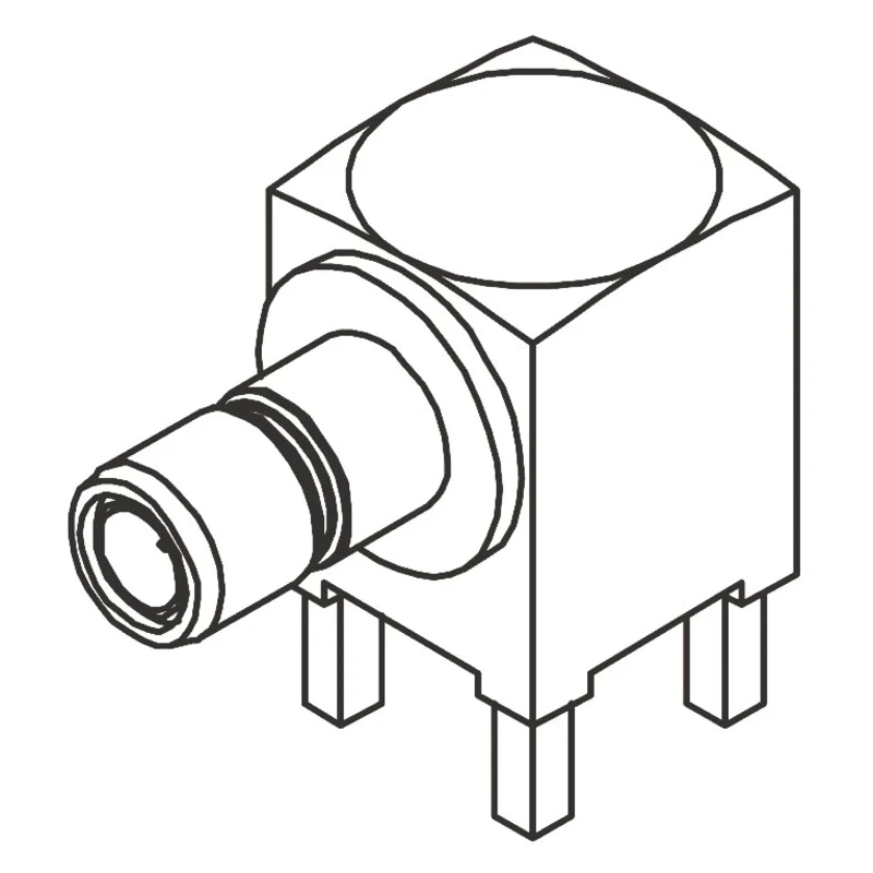 Molex SMB Series Subminiature Coaxial Connector Through Hole Female 50 Ω Right Angle Body Solder 73404-2280