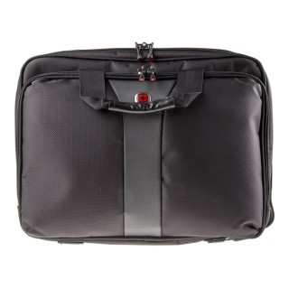 Wenger Legacy 16 inch Nylon Briefcase Laptop Case, Black, Checkpoint Friendly 600648