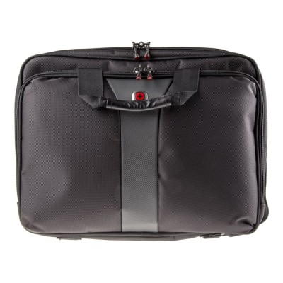 Wenger Legacy 16 inch Nylon Briefcase Laptop Case, Black, Checkpoint Friendly 600648