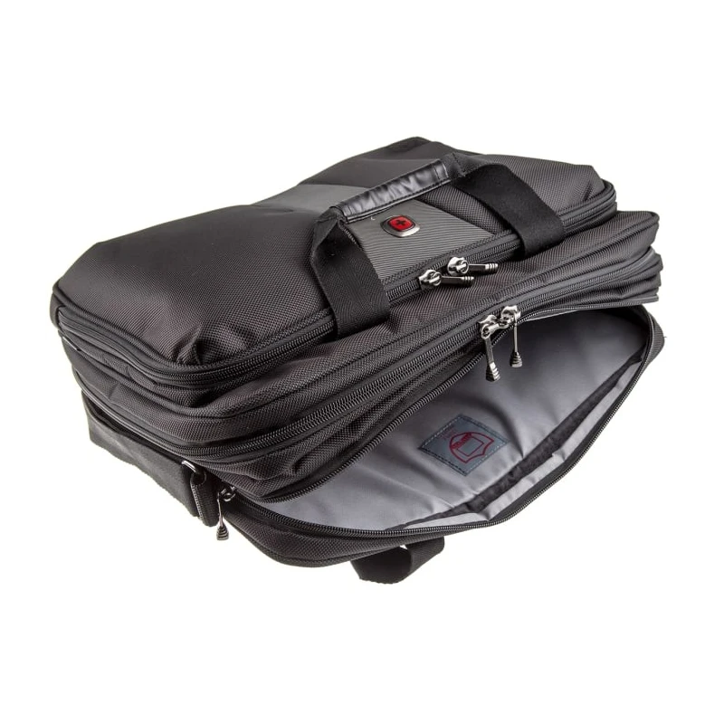 Wenger Legacy 16 inch Nylon Briefcase Laptop Case, Black, Checkpoint Friendly 600648