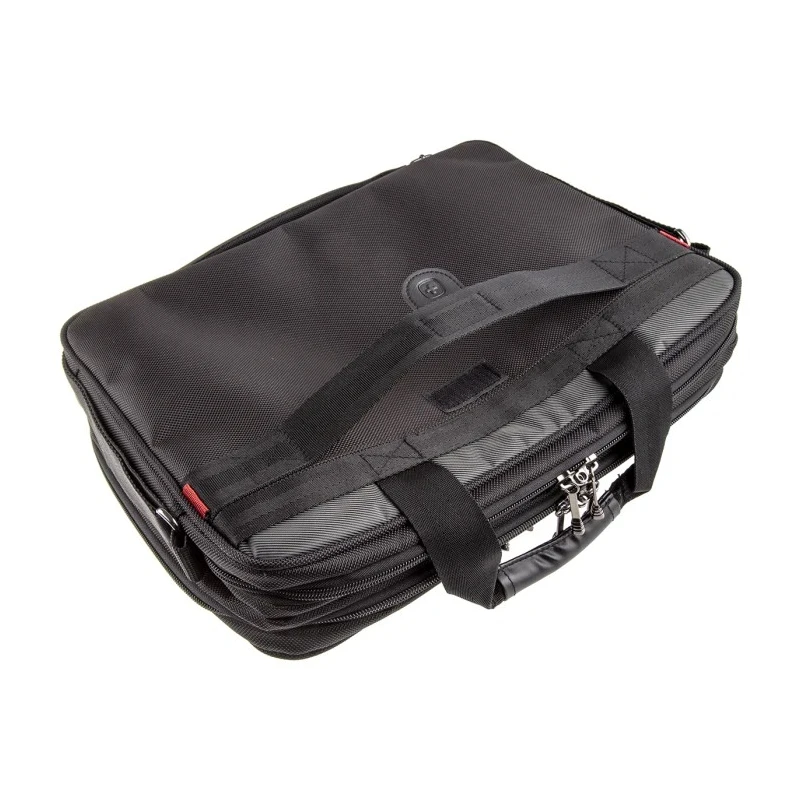 Wenger Legacy 16 inch Nylon Briefcase Laptop Case, Black, Checkpoint Friendly 600648