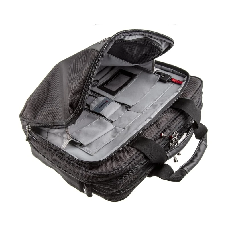 Wenger Legacy 16 inch Nylon Briefcase Laptop Case, Black, Checkpoint Friendly 600648