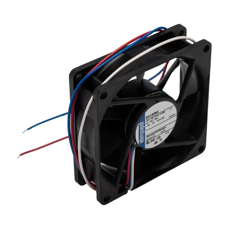 ebm-papst 8400 N Series Axial Fan, 12V dc, 33 m³/h Airflow, 500 mW Power, 1500 rpm, IP68, 80mm x 80mm x 25mm IP68