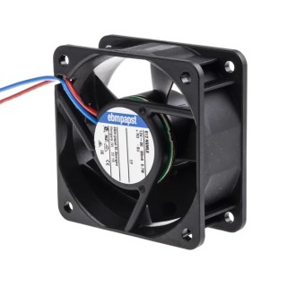 ebm-papst 600 N Series Sleeve Bearing DC Axial Fan 12V dc 700mW 25 m³/h IP68 60 mm