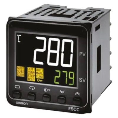 Schneider Electric Panel Mount PID Temperature Controller 2 Input 2 Output Solid State Relay 240V ac E5CC